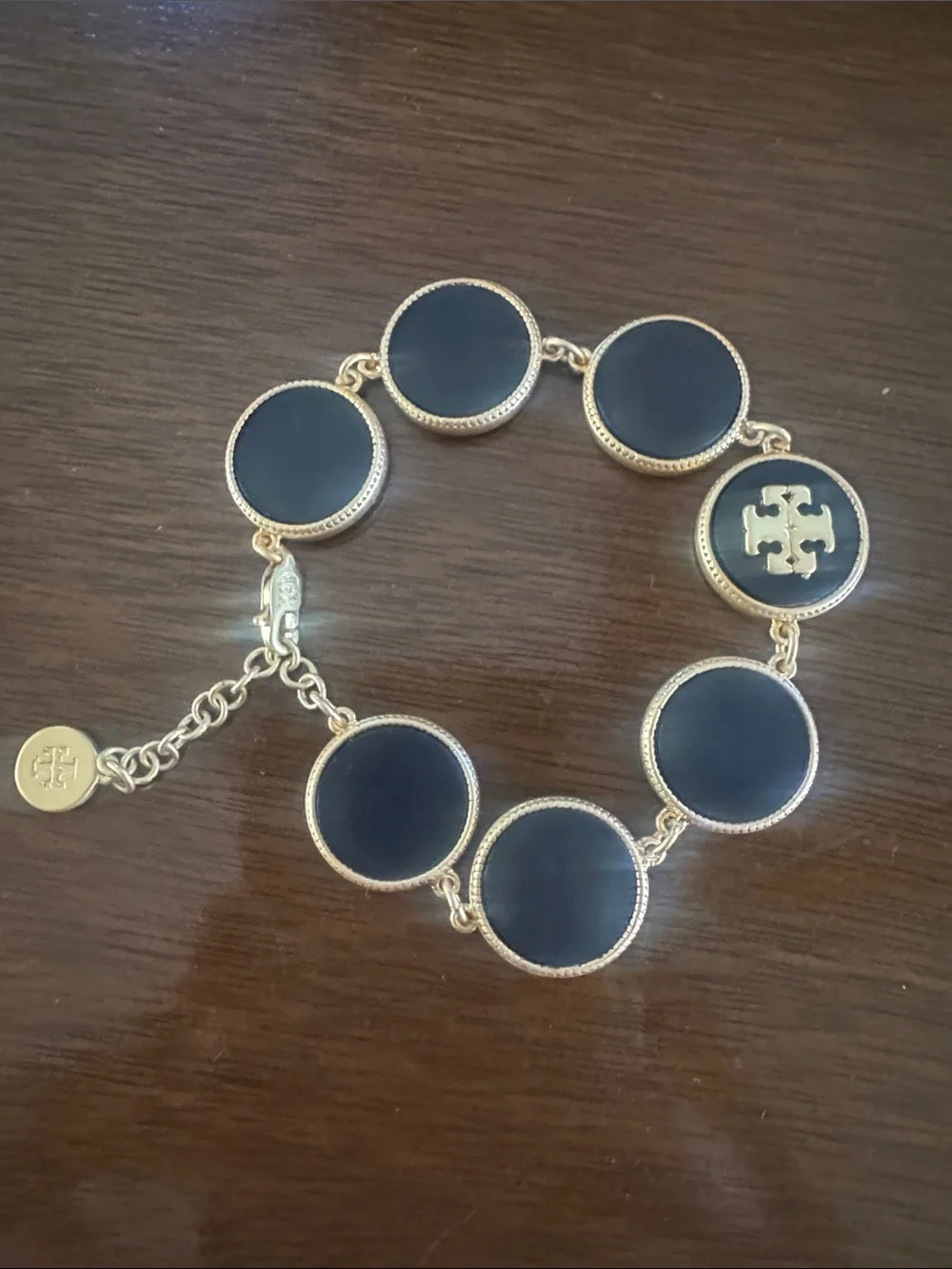 Tory Burch Black and Gold Bracelet NWT $145